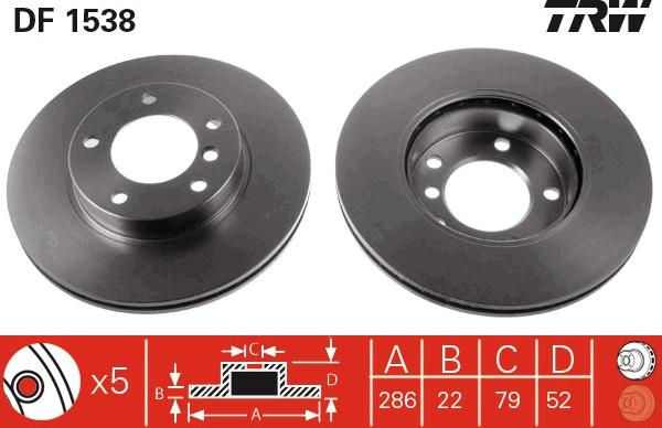 TRW DF1538 - Brake Disc onlydrive.pro