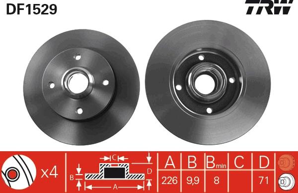 TRW DF1529 - Piduriketas onlydrive.pro