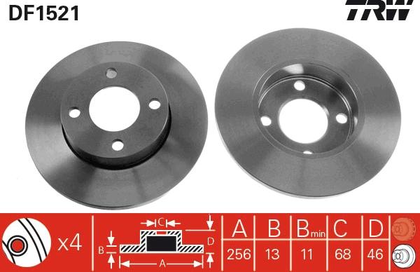 TRW DF1521 - Brake Disc onlydrive.pro