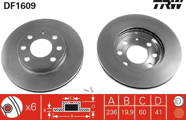 TRW DF1609 - Piduriketas onlydrive.pro