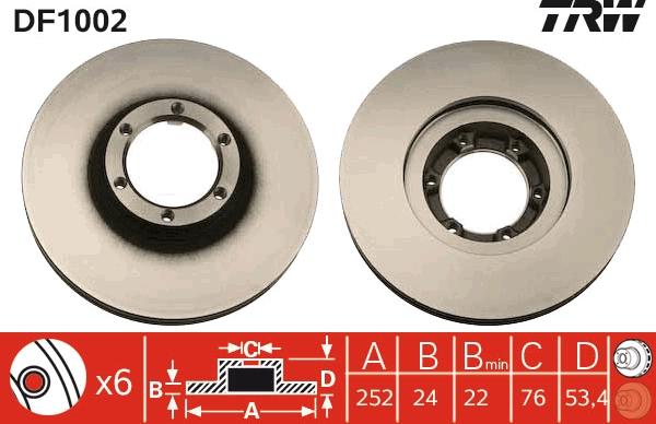 TRW DF1002 - Brake Disc onlydrive.pro