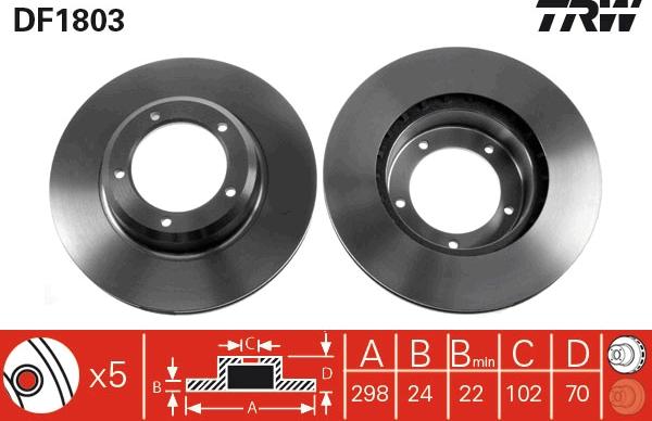 TRW DF1803 - Brake Disc onlydrive.pro