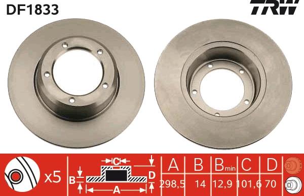 TRW DF1833 - Brake Disc onlydrive.pro