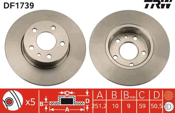 TRW DF1739 - Brake Disc onlydrive.pro