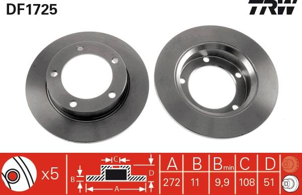 TRW DF1725 - Piduriketas onlydrive.pro