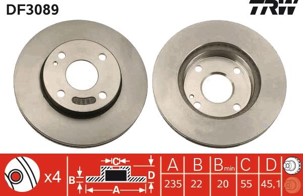 TRW DF3089 - Brake Disc onlydrive.pro