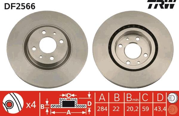 TRW DF2566 - Piduriketas onlydrive.pro