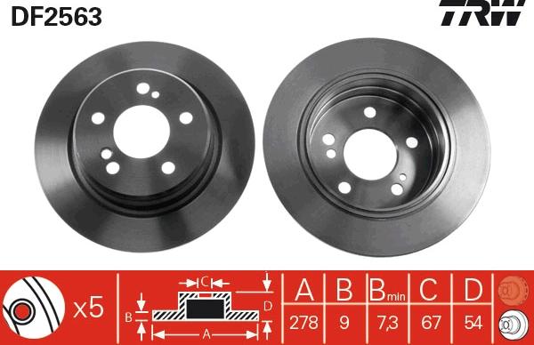 TRW DF2563 - Brake Disc onlydrive.pro