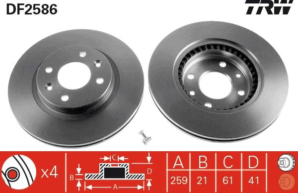 TRW DF2586 - Piduriketas onlydrive.pro