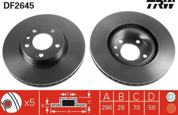 TRW DF2645 - Brake Disc onlydrive.pro