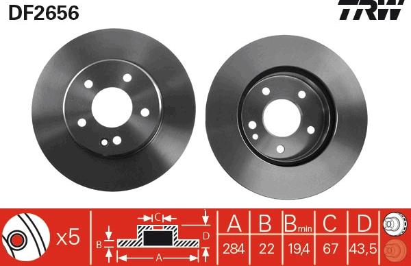 TRW DF2656 - Brake Disc onlydrive.pro