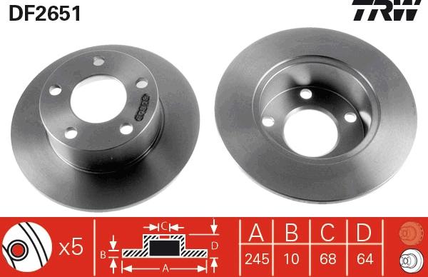 TRW DF2651 - Piduriketas onlydrive.pro