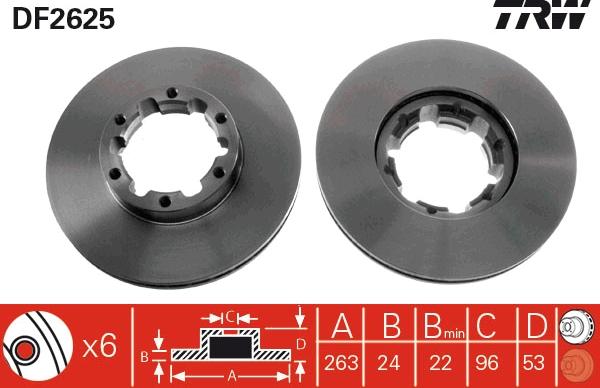 TRW DF2625 - Brake Disc onlydrive.pro