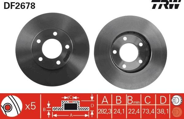 TRW DF2678 - Brake Disc onlydrive.pro