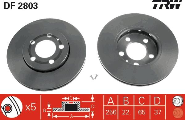 TRW DF2803 - Bremžu diski onlydrive.pro