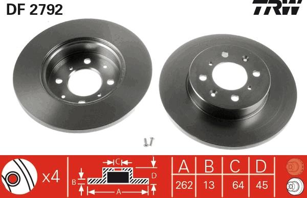 TRW DF2792 - Piduriketas onlydrive.pro