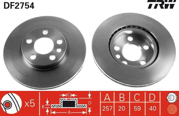 TRW DF2754 - Brake Disc onlydrive.pro