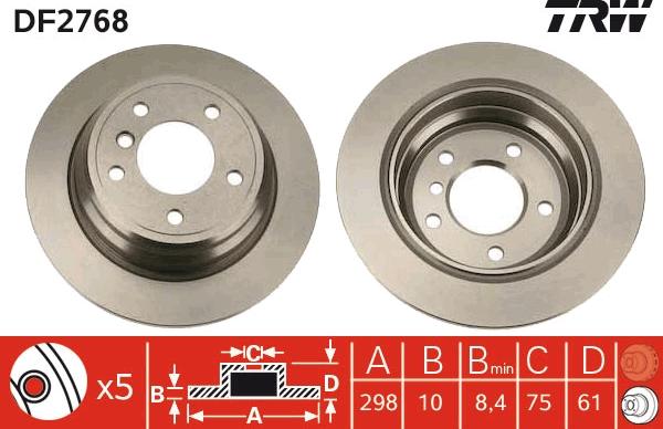 TRW DF2768 - Brake Disc onlydrive.pro