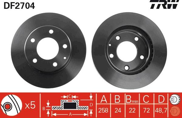 TRW DF2704 - Brake Disc onlydrive.pro