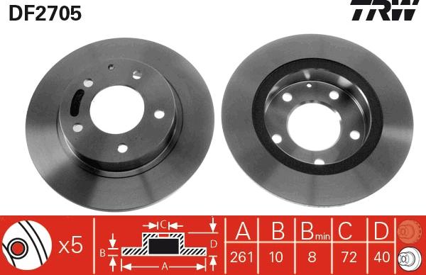 TRW DF2705 - Brake Disc onlydrive.pro