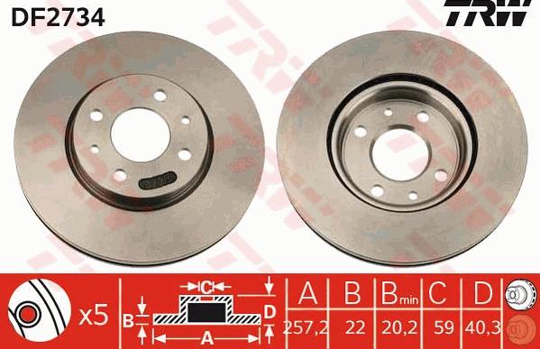 TRW DF2734 - Piduriketas onlydrive.pro