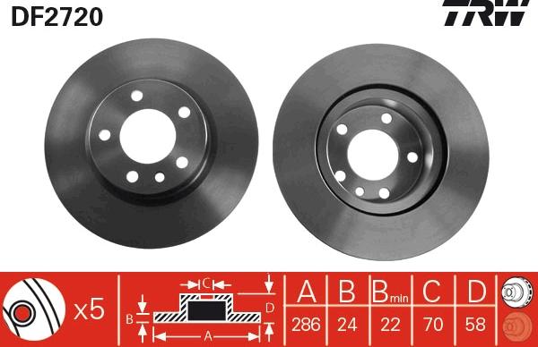 TRW DF2720 - Brake Disc onlydrive.pro