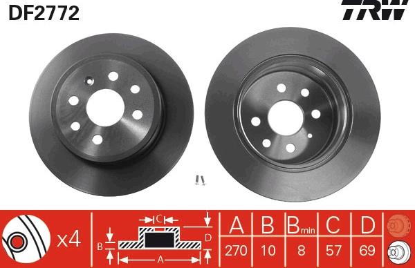 TRW DF2772 - Bremžu diski onlydrive.pro