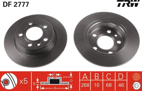 TRW DF2777 - Brake Disc onlydrive.pro