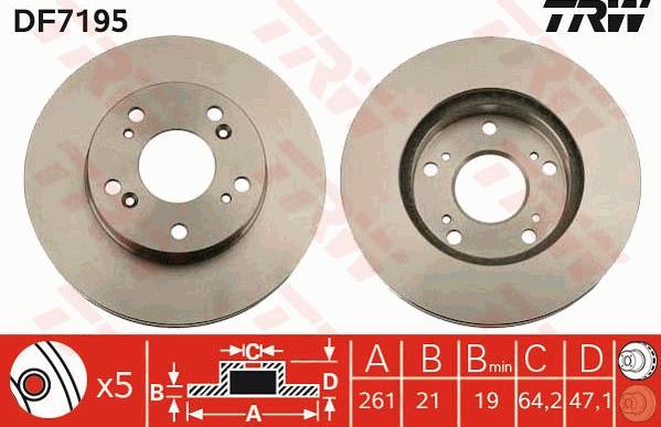 TRW DF7195 - Brake Disc onlydrive.pro