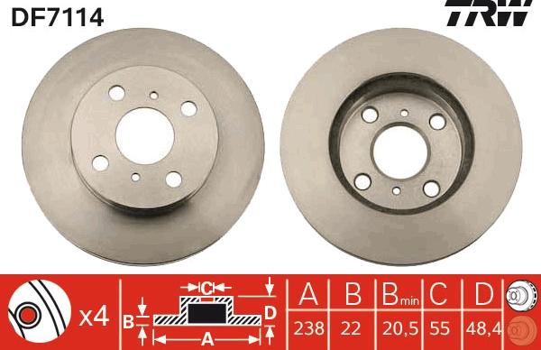 TRW DF7114 - Brake Disc onlydrive.pro