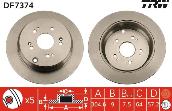 TRW DF7374 - Piduriketas onlydrive.pro