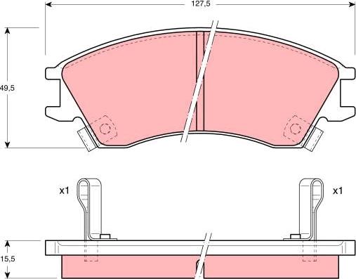 TRW GDB992 - Brake Pad Set, disc brake onlydrive.pro