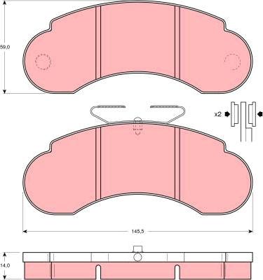 TRW GDB950 - Brake Pad Set, disc brake onlydrive.pro