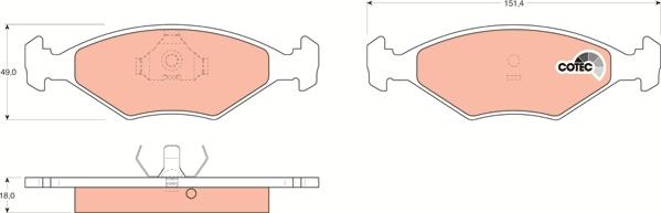 TRW GDB958 - Brake Pad Set, disc brake onlydrive.pro