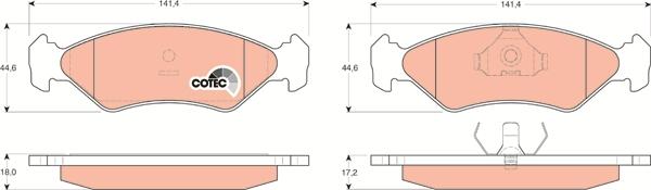 TRW GDB953 - Brake Pad Set, disc brake onlydrive.pro