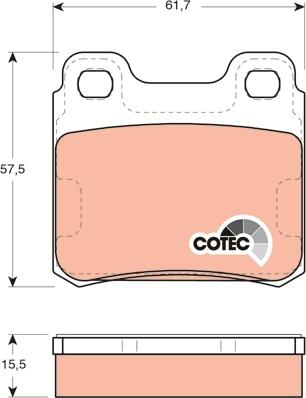 TRW GDB952 - Brake Pad Set, disc brake onlydrive.pro