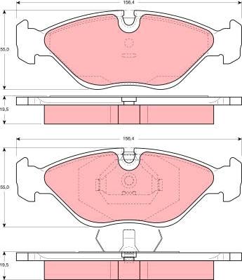 TRW GDB969 - Brake Pad Set, disc brake onlydrive.pro