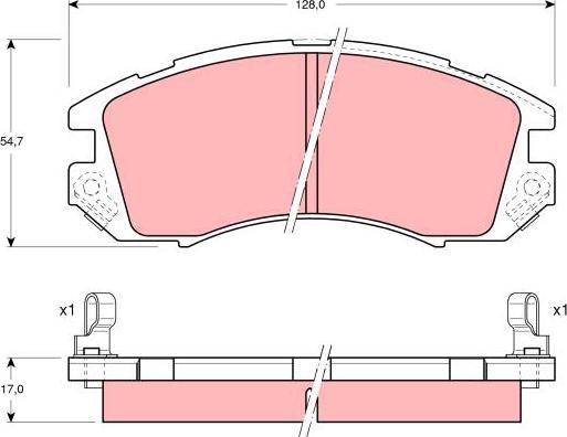 TRW GDB989 - Brake Pad Set, disc brake onlydrive.pro