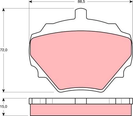 TRW GDB974 - Brake Pad Set, disc brake onlydrive.pro