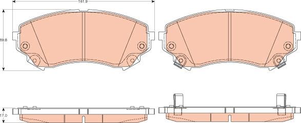 TRW GDB4456 - Brake Pad Set, disc brake onlydrive.pro