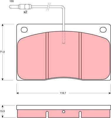 TRW GDB443 - Тормозные колодки, дисковые, комплект onlydrive.pro