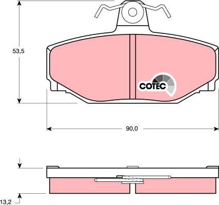 TRW GDB442 - Brake Pad Set, disc brake onlydrive.pro