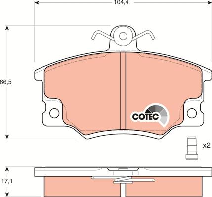 TRW GDB458 - Brake Pad Set, disc brake onlydrive.pro