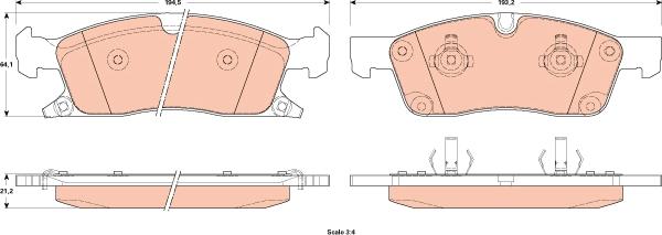 TRW GDB4604 - Brake Pad Set, disc brake onlydrive.pro