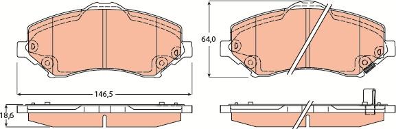 TRW GDB4605 - Brake Pad Set, disc brake onlydrive.pro