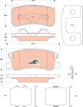 TRW GDB4600 - Brake Pad Set, disc brake onlydrive.pro