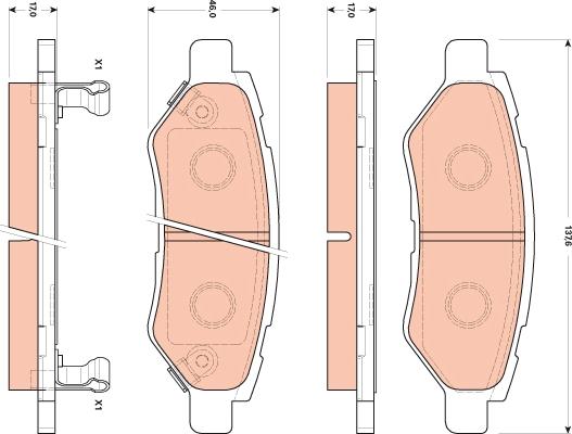 TRW GDB4602 - Piduriklotsi komplekt,ketaspidur onlydrive.pro