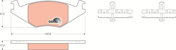 TRW GDB463 - Brake Pad Set, disc brake onlydrive.pro