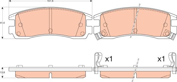 TRW GDB4098 - Brake Pad Set, disc brake onlydrive.pro