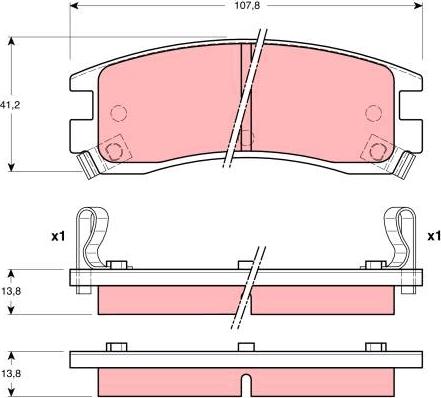 TRW GDB4042 - Brake Pad Set, disc brake onlydrive.pro